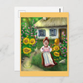 アートエスニックウクライナの村のはがき ポストカード (正面/裏面)