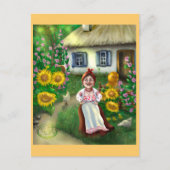 アートエスニックウクライナの村のはがき ポストカード (正面)