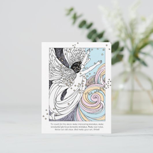 アートエンジェルを作る ポストカード (スタンド正面)