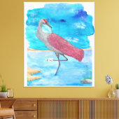 アートオブライフシリーズアーティストクレーン | Flamingo おもしろい キャンバスプリント (インサイチュ (リビング))