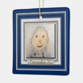 アートカスタムまたはフォトピーターオルナムを追加するフレーム セラミックオーナメント (左)