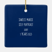 アートカスタムまたはフォトピーターオルナムを追加するフレーム セラミックオーナメント (裏面)