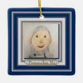 アートカスタムまたはフォトピーターオルナムを追加するフレーム セラミックオーナメント (正面)