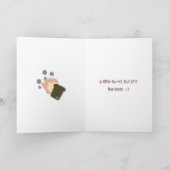 アートカップルモダンラブハートウォーミングバレンタインデー カード (内部)