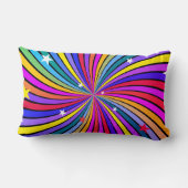 アートカラフルらせん状 ランバークッション (裏面)