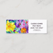 アートカラフルウォーターのカラーフローラ スキニー名刺 (正面)