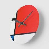 アートカラフルウォールクロック、ヴィンテージピートモンドリアン ラウンド壁時計 (傾斜)