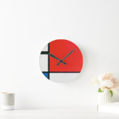 アートカラフルウォールクロック、ヴィンテージピートモンドリアン ラウンド壁時計 (ホーム)