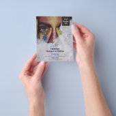 アートカラフルエキシビションフライヤーポートレート チラシ (手)