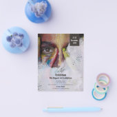 アートカラフルエキシビションフライヤーポートレート チラシ (シングル)