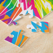 アートカラフルエステティック猫写真猫アートアブストラア ジグソーパズル (側面)