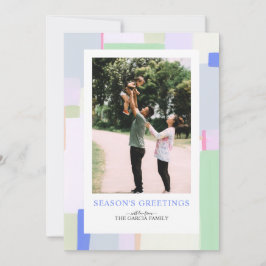 アートカラフルクリスマスホリデーフォトグリーティングカード シーズンカード