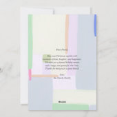 アートカラフルクリスマスホリデーフォトグリーティングカード シーズンカード (裏面)