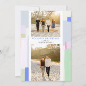 アートカラフルクリスマスホリデーフォトグリーティングカード シーズンカード (正面)