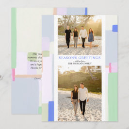 アートカラフルクリスマスホリデーフォトグリーティングカード シーズンカード