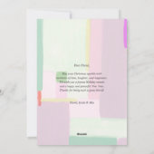 アートカラフルクリスマスホリデーフォトグリーティングカード シーズンカード (裏面)