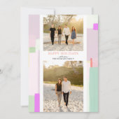 アートカラフルクリスマスホリデーフォトグリーティングカード シーズンカード (正面)