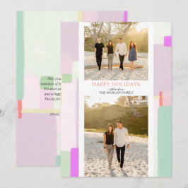 アートカラフルクリスマスホリデーフォトグリーティングカード シーズンカード