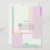 アートカラフルクリスマスホリデーフォトグリーティングカード シーズンカード (裏面)