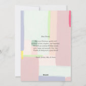 アートカラフルクリスマスホリデーフォトグリーティングカード シーズンカード (裏面)