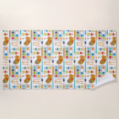 アートカラフルサプライ – おもしろい絵画のパターン ビーチタオル (正面)