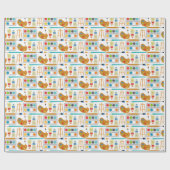 アートカラフルサプライ – おもしろい絵画のパターン ラッピングペーパー (フラット)