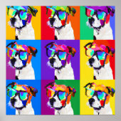 アートカラフルスタイルのJRTのかわいいポップ・アートのポートレート ポスター (正面)