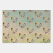 アートカラフルパレットの花 ラッピングペーパーシート (正面2)