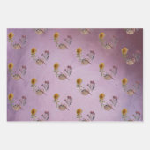 アートカラフルパレットの花 ラッピングペーパーシート (正面)