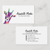 アートカラフルポップ・アートのヤギの名刺 名刺 (正面/裏面)