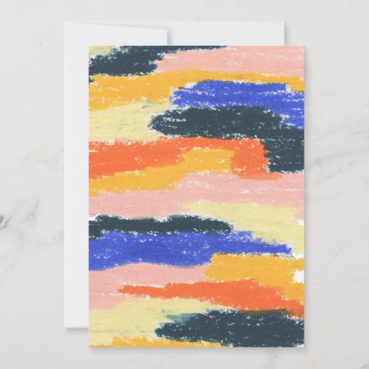 アートカラフルユニーク結婚フローラ 招待状 (裏面)