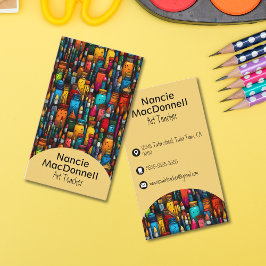 アートカラフル先生画家アクセサリパターン 名刺