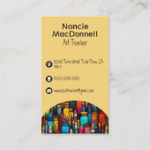 アートカラフル先生画家アクセサリパターン 名刺 (裏面)