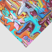 アートカラフル抽象芸術プリント 薄葉紙 (詳細)