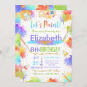 アートカラフル生誕絵を描生会しよう 招待状 (正面/裏面)