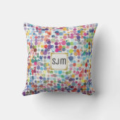 アートカラフル絵を描(ばちゃばちゃ)跳ねる クッション (裏面)