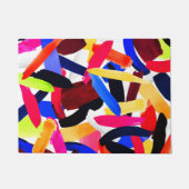 アートカラフル鮮やか筆の爆発アート ドアマット (正面)