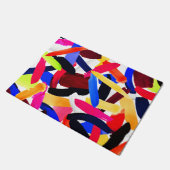 アートカラフル鮮やか筆の爆発アート ドアマット (アングル)