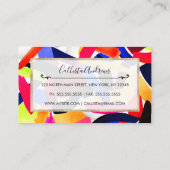アートカラフル鮮やか筆の爆発アート 名刺 (裏面)
