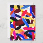 アートカラフル鮮やか筆の爆発アート 招待状 (裏面)