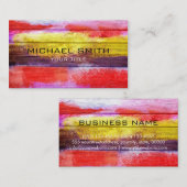 アートカラーアクリル絵画ズオンウッド#2 名刺 (正面/裏面)