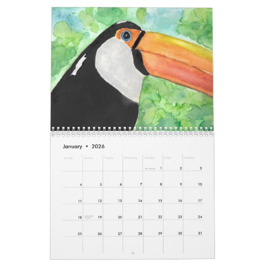 アートカレンダー花鳥と風景 カレンダー (1月 2026)