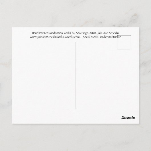 アートカードバイサンディエゴアーティスト – ジュリーアン・ストリックリン ポストカード (裏面)