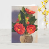 アートカード、内側は空白。サラ・セドウィックの作品 カード (黄色い花)