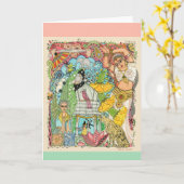 アートカード – "DancingLady" カード (黄色い花)