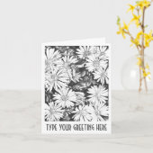 アートカ空白のードワイルドフラワーカスタマイズグリーティングカード カード (黄色い花)