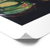 アートガラスの水彩画「魅惑」ポスター ポスター (角)