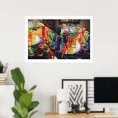 アートガラスの水彩画「魅惑」ポスター ポスター (ホームオフィス)