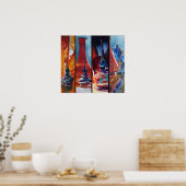 アートガラス水彩面影ポスター ポスター (キッチン)