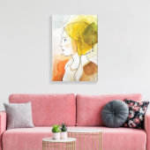 アートガール | Zazzle Growshop キャンバスプリント (インサイチュ (リビング))